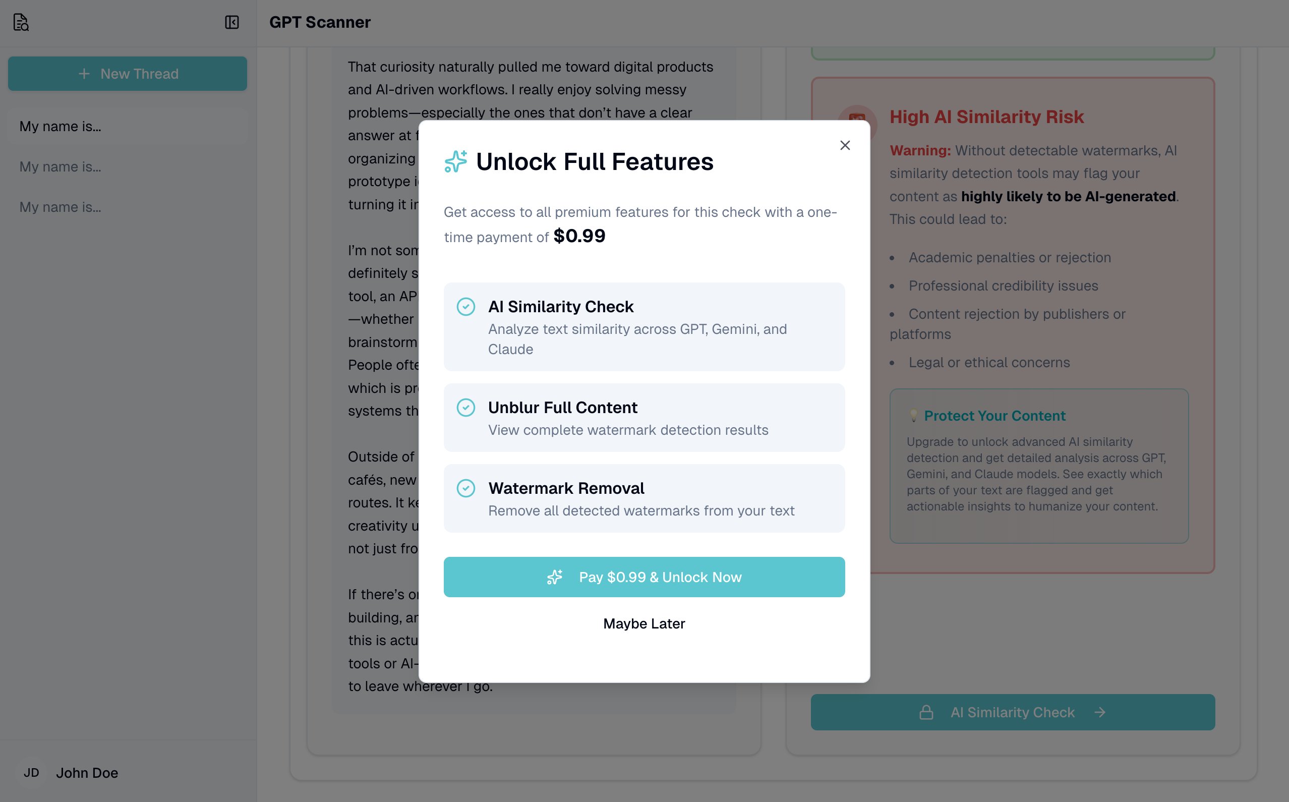 Risk Score Dashboard